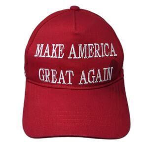 Trump Make America Great Again 45-47 Strapback 5 Panel Cap Red One Size Outdoor